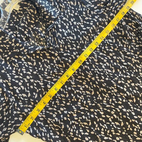 Cloth & Stone Button-Down Shirt Womens Medium Black & Tan Long Sleeve Anthro - Picture 8 of 9